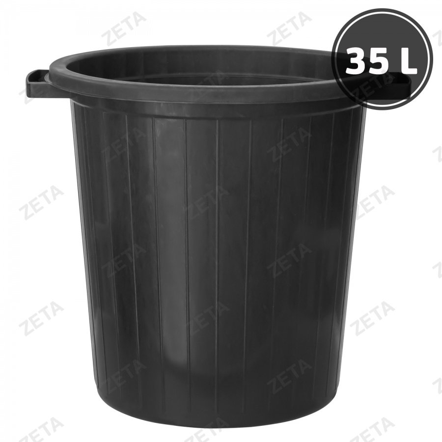 Мусорный бак, чёрный (35 л.) - изображение 1