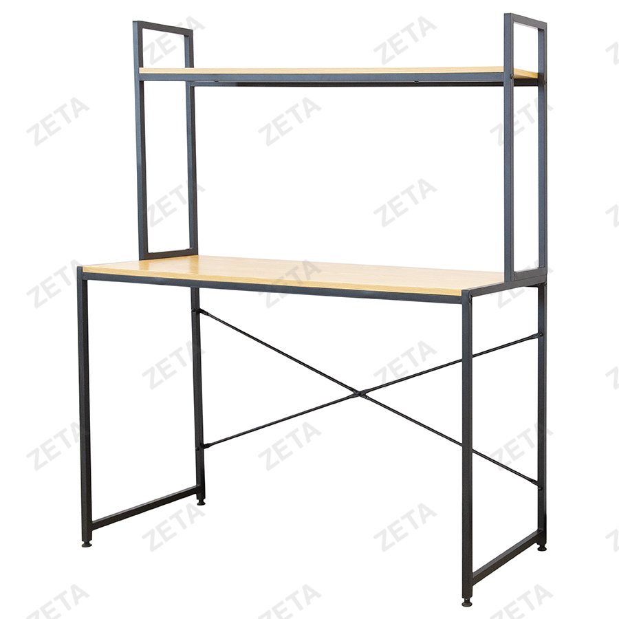 Cтол (120*48*140,5 см) №S-62 (натуральный/чёрный) (ВИ) - изображение 1