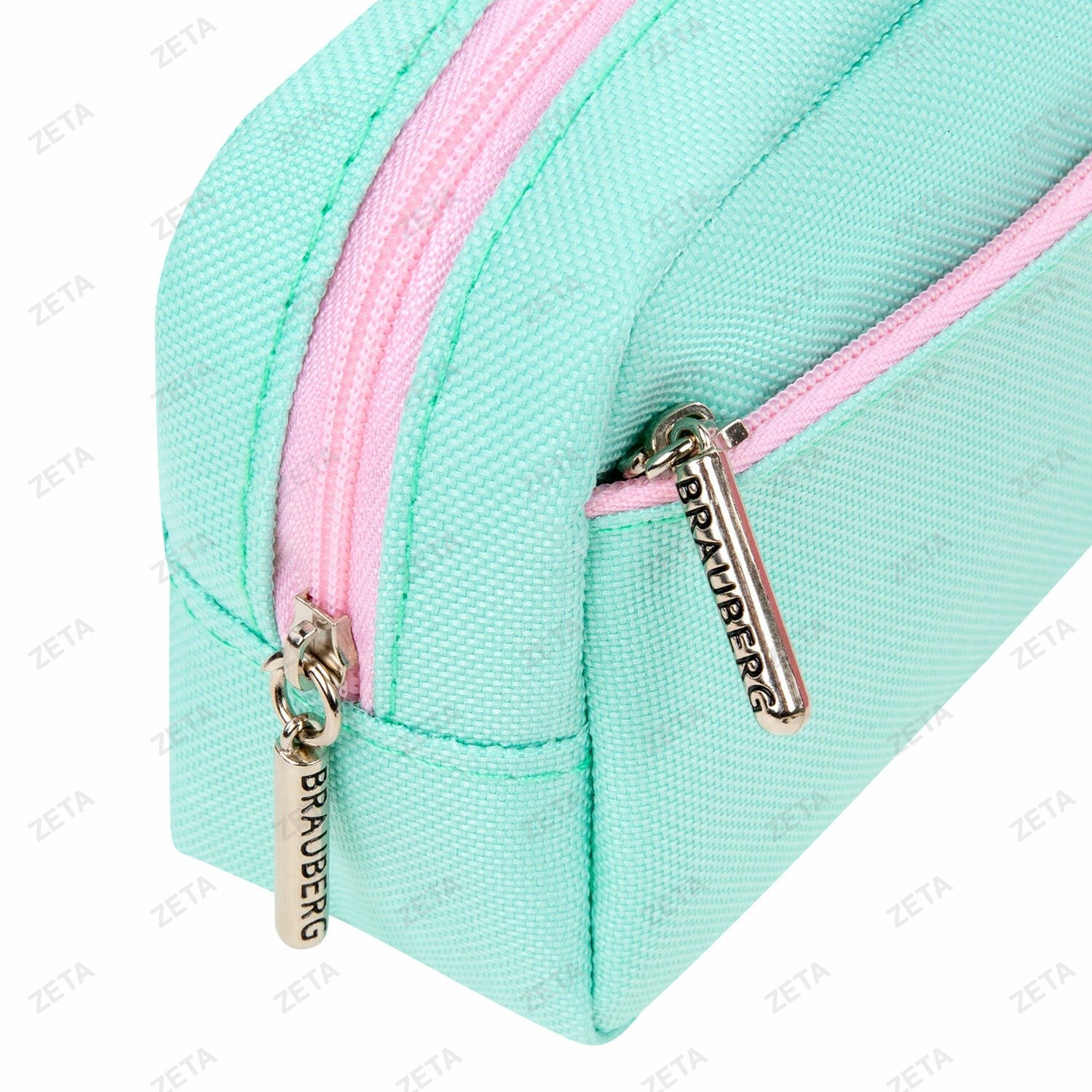 Пенал мягкий BRAUBERG PASTEL, 2 отделения, мятный, 21х9,5х5 см, 272275 - изображение 2