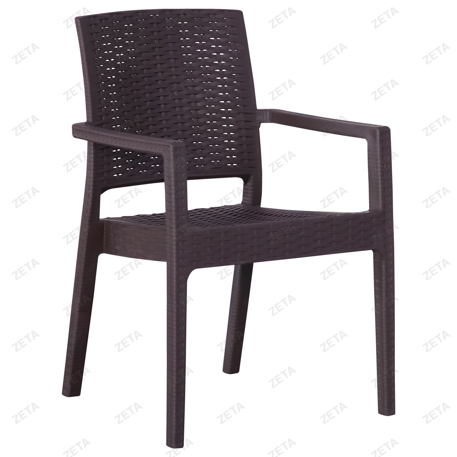 Стул пластиковый "Rattan" с подлокотником (Besa-Турция) - изображение 1