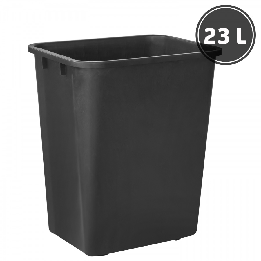 Garbage bin, black (23  l.)