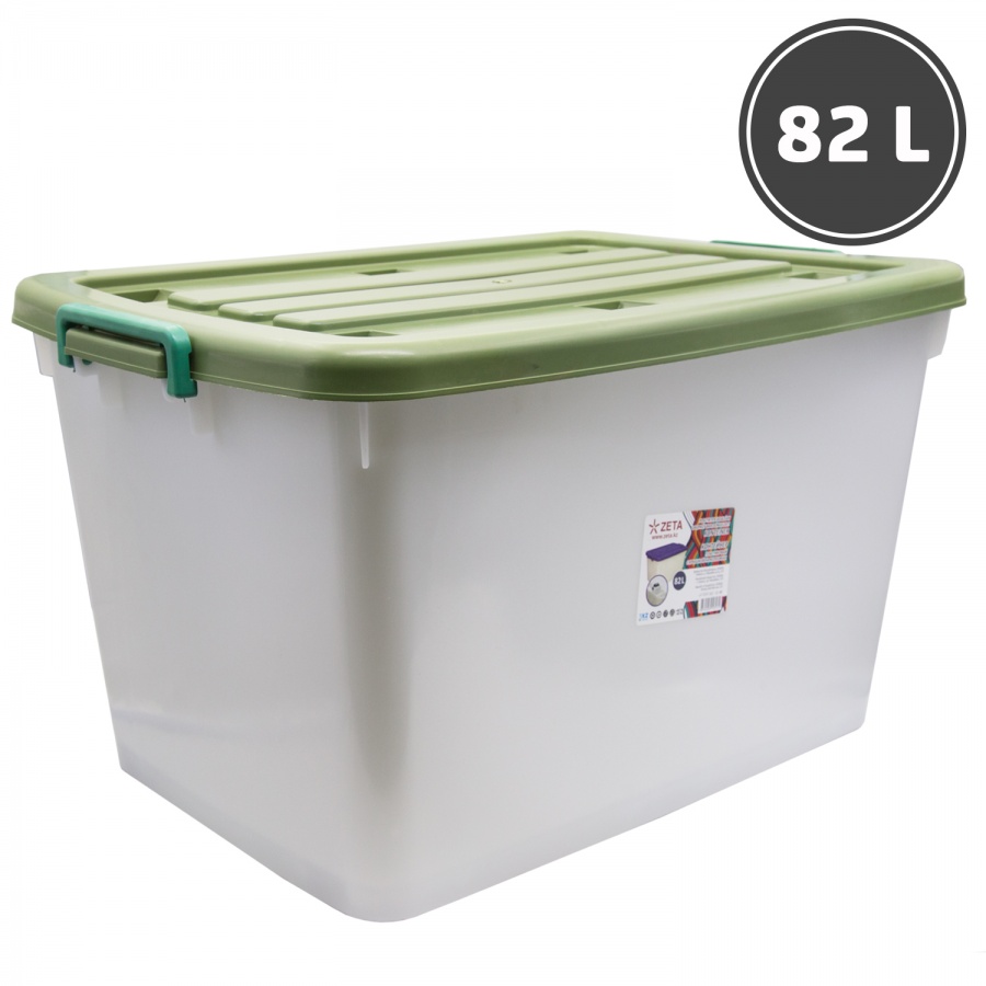 Container with a lid on wheels(82 l.)