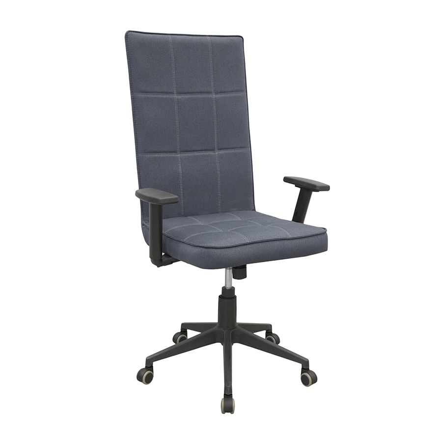 Кресло Паркер (металлический каркас) (Слим, 2D) в уплотненной эко-коже