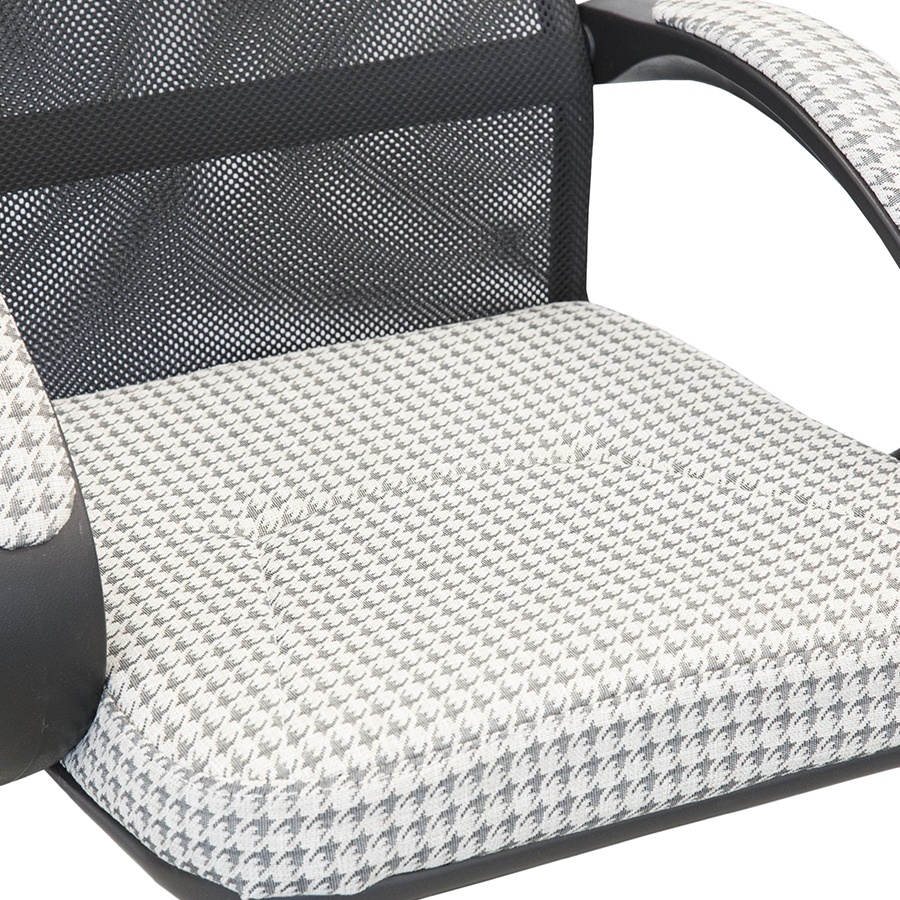 Кресло Ленайс (металлический каркас, сиденье ортопедическое из уплотненной эко-кожи) (сетка)
