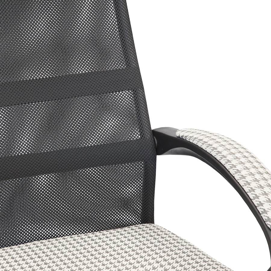 Кресло Ленайс (металлический каркас, сиденье ортопедическое из уплотненной эко-кожи) (сетка)