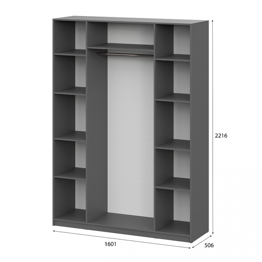 Шкаф ШК 5 (1600) Графит Серый